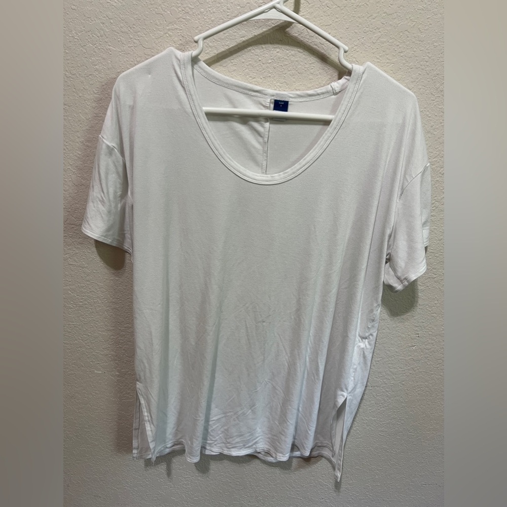 White Old Navy Side-slit T-Shirt